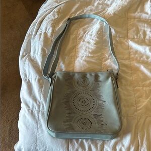 Light teal purse